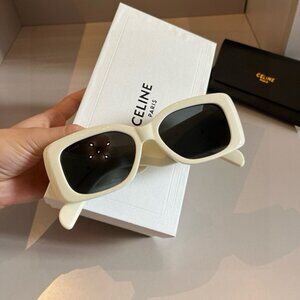 Celine Triomphe Women's White Sunglasses